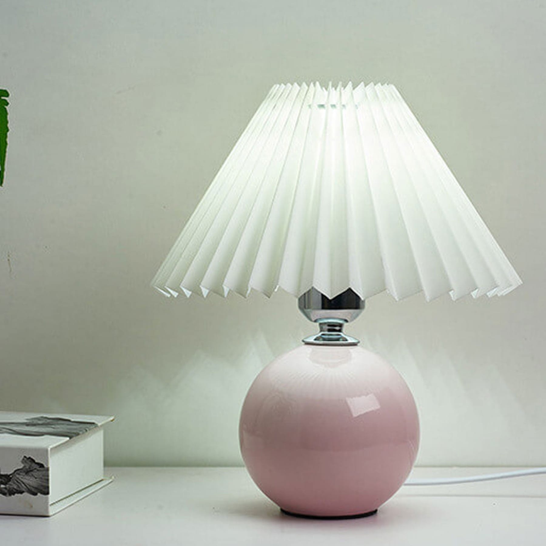 Retro Ceramic Table Lamp With Warm LED Glow — Halden Lighting