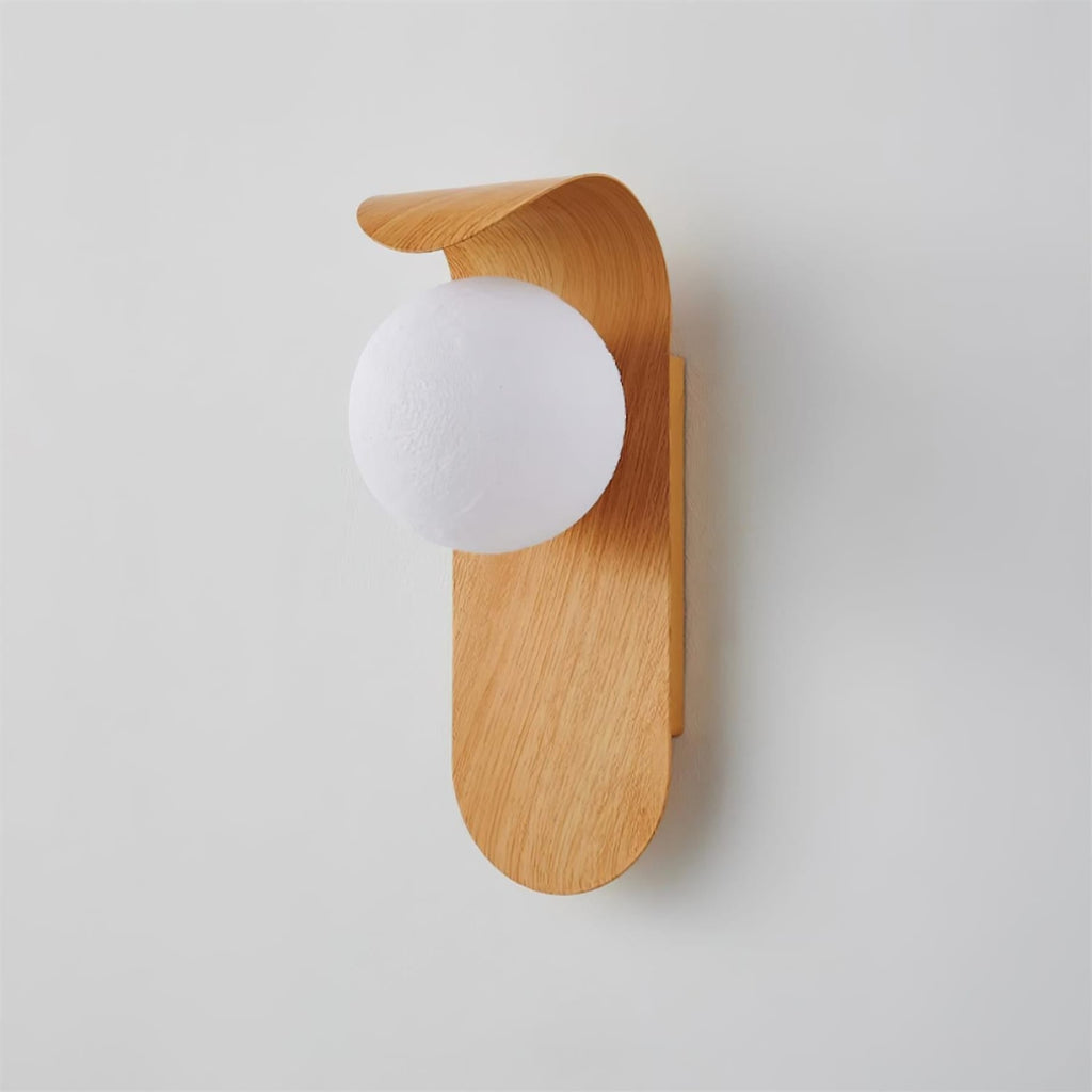 Modern Wood Wall Light With Tri-Colour LED Glow — Halden Lighting