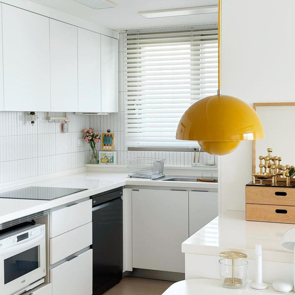 Modern Metal Dome Pendant Light With Integrated LED for Kitchen and Dining — Halden Lighting