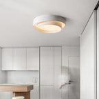 Modern Metal Flush Mount Ceiling Light With Cool Daylight Glow — Halden Lighting