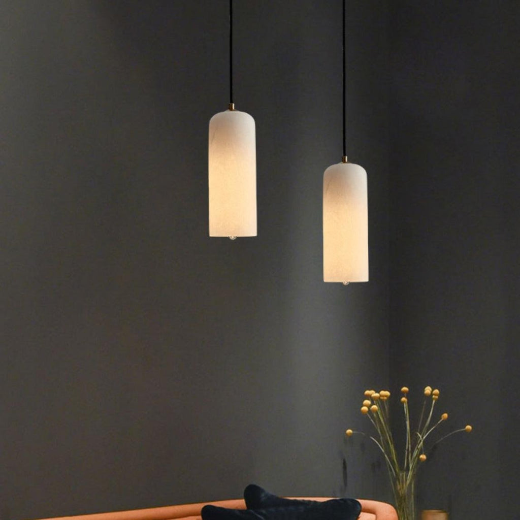 Modern Marble Pendant Light With Warm LED Glow — Halden Lighting