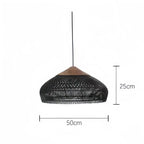 Bohemian Rattan Pendant Light With Warm LED Glow for Dining Room — Halden Lighting