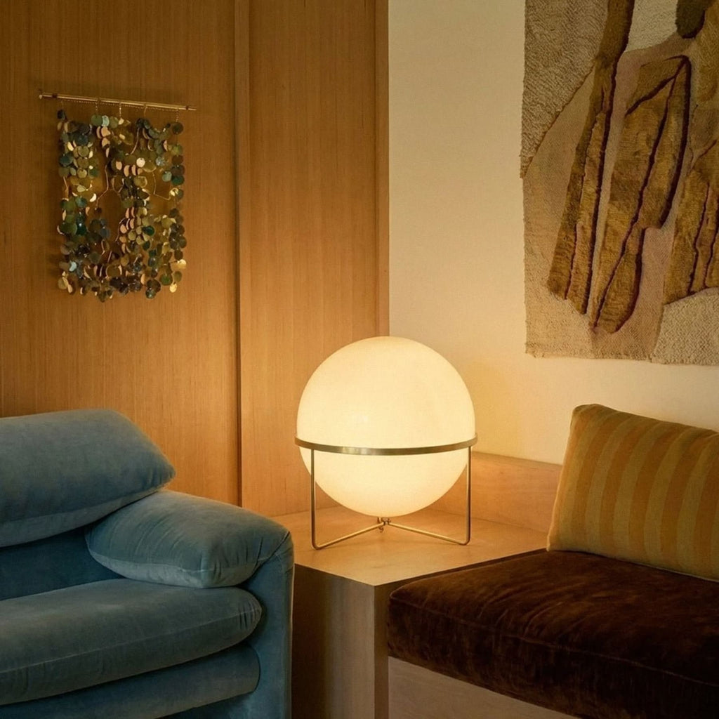 Modern Chrome Floor Lamp With Warm LED Glow for Living Room — Halden Lighting