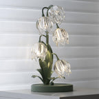 Retro Glass Table Lamp With Warm LED Glow — Halden Lighting