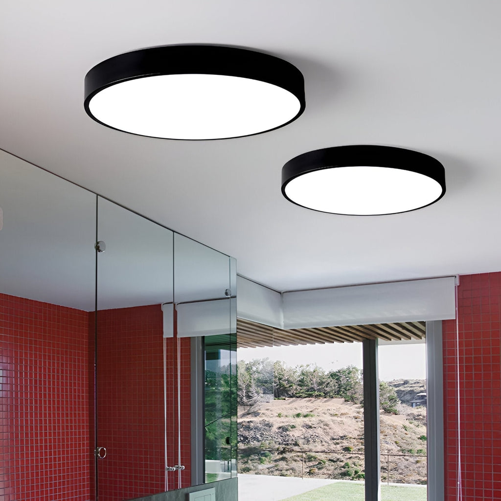 Modern Metal Flush Mount Ceiling Light With Stepless Dimming — Halden Lighting