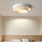 Modern Metal Flush Mount Ceiling Light With Cool Daylight Glow — Halden Lighting