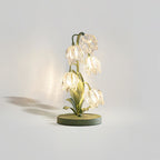 Retro Glass Table Lamp With Warm LED Glow in Model A: Ø18 x 37 cm (Ø7" x 14.5") — Halden Lighting