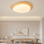 Scandinavian Wood Flush Mount Ceiling Light for Living Room — Halden Lighting