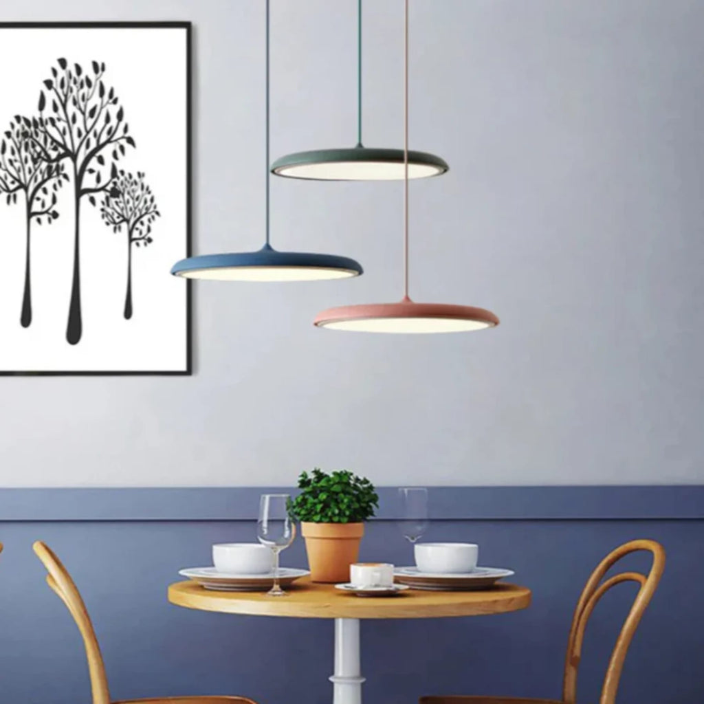 Minimalist Metal and Acrylic Pendant Light With Warm LED Glow — Halden Lighting