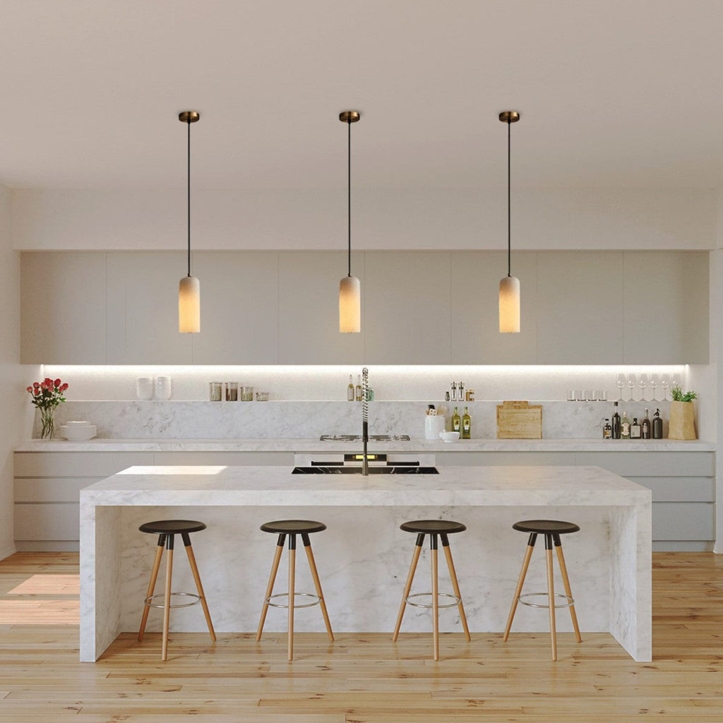 Modern Marble Pendant Light With Warm LED Glow — Halden Lighting