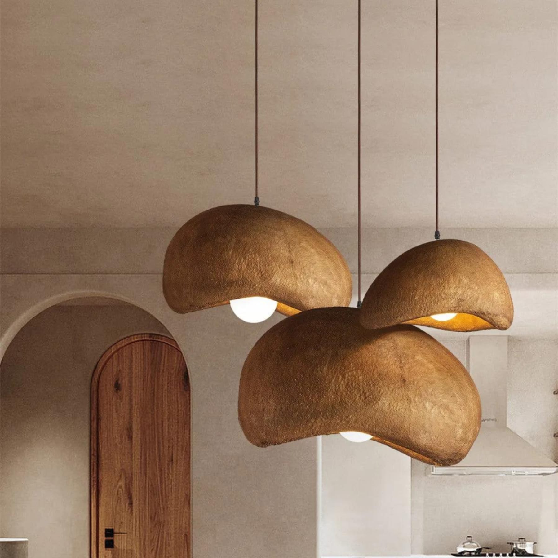 Modern Matte Resin Pendant Light for Living Room — Halden Lighting
