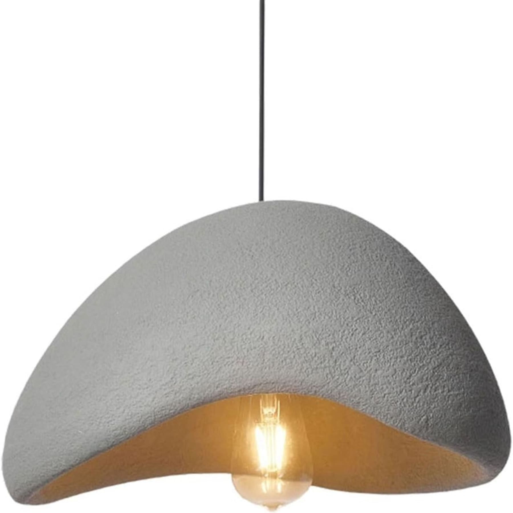 Modern Resin Pendant Light for Living Room and Dining Room in Grey — Halden Lighting