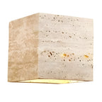 Modern Travertine Stone Wall Light With Warm LED Glow — Halden Lighting