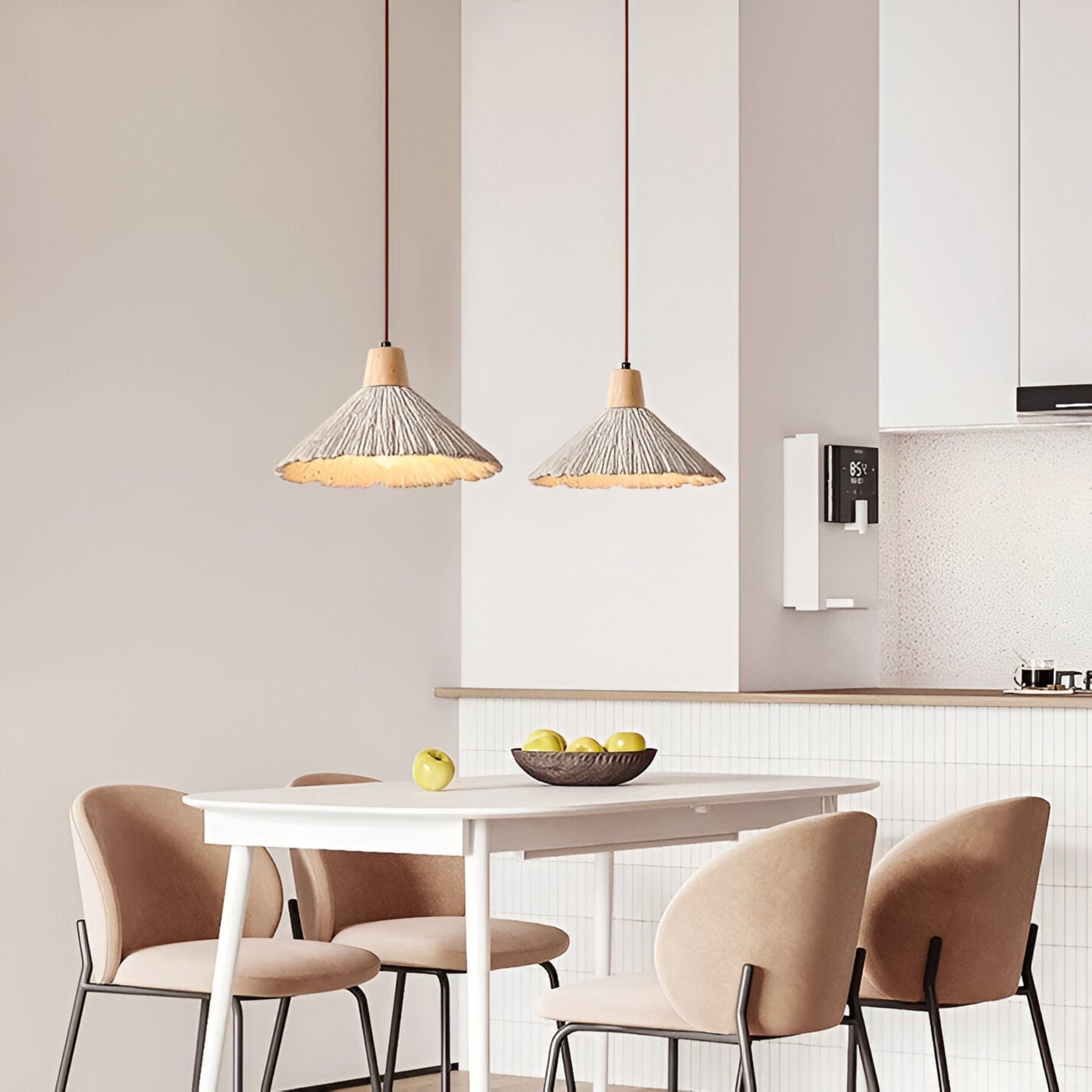 Modern Concrete Pendant Light With Warm LED Glow — Halden Lighting