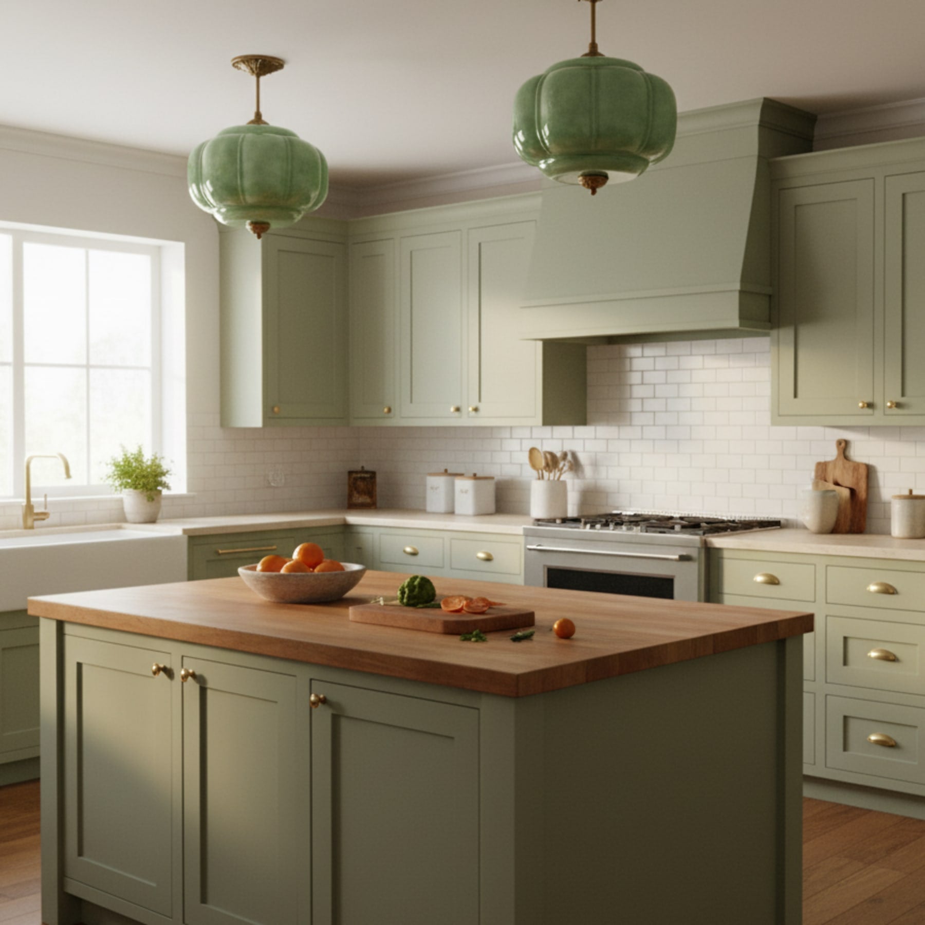 Retro Wrought Iron Glass Semi-Flush Ceiling Light With Tri-Colour Glow — Halden Lighting