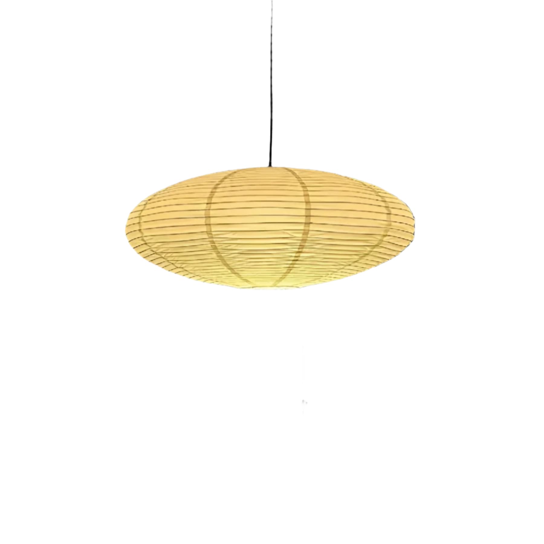 Scandinavian Paper Pendant Light With Warm LED Glow in Black — Halden Lighting