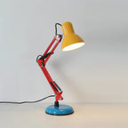 Modern Metal Table Lamp With Bulb Included for Home Office in Yellow — Halden Lighting