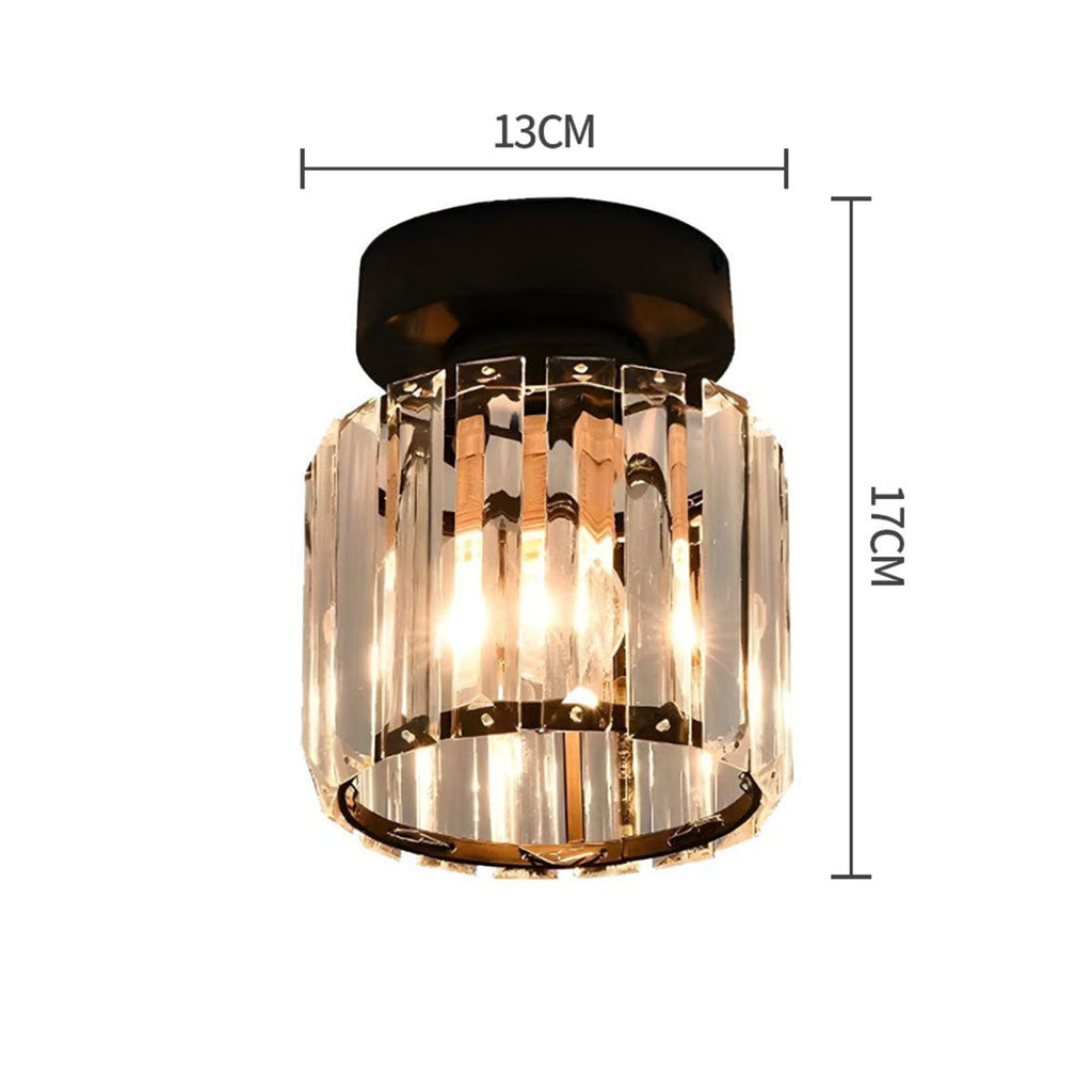 Modern Acrylic Semi-Flush Mount Ceiling Light for Living Room — Halden Lighting