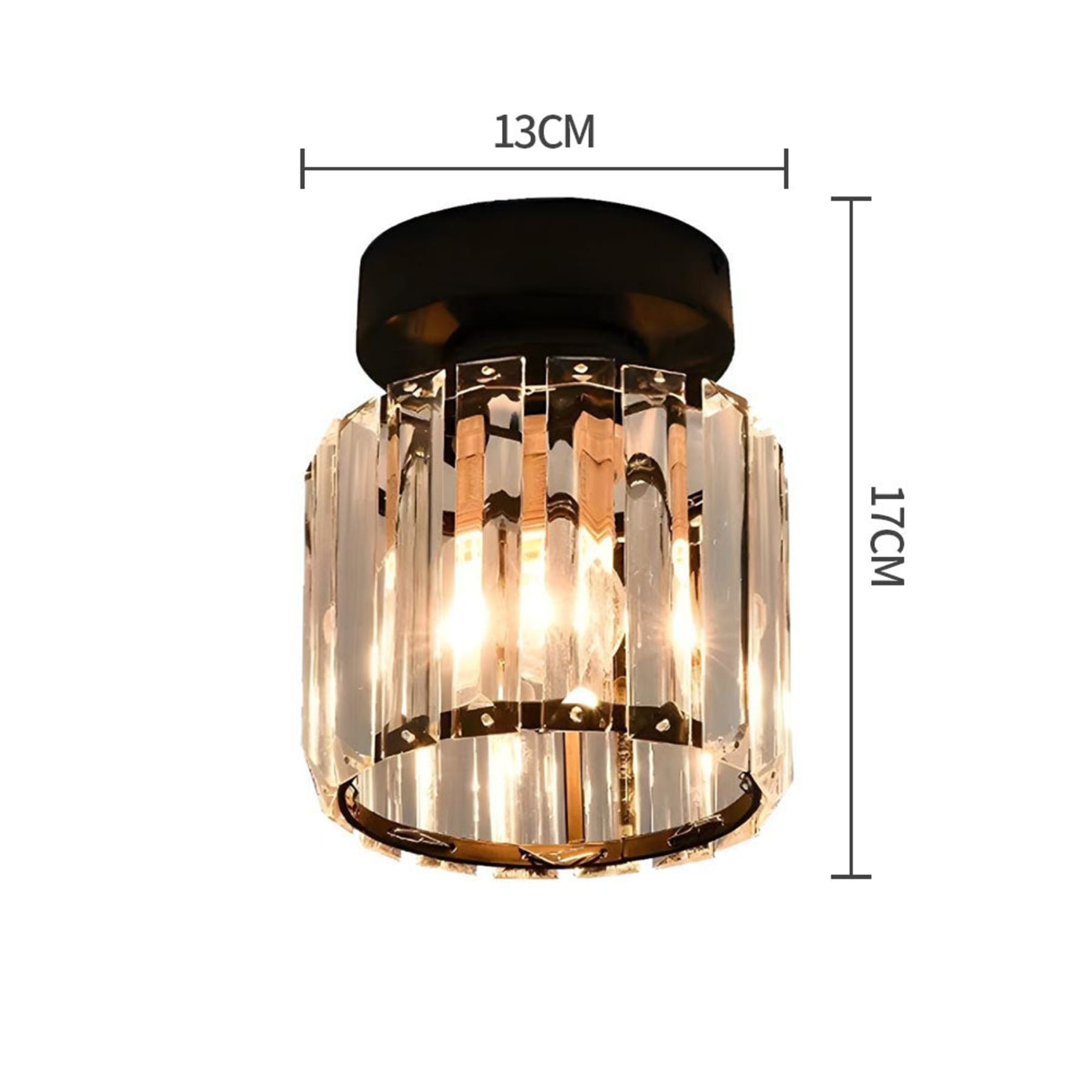 Modern Acrylic Semi-Flush Mount Ceiling Light for Living Room — Halden Lighting