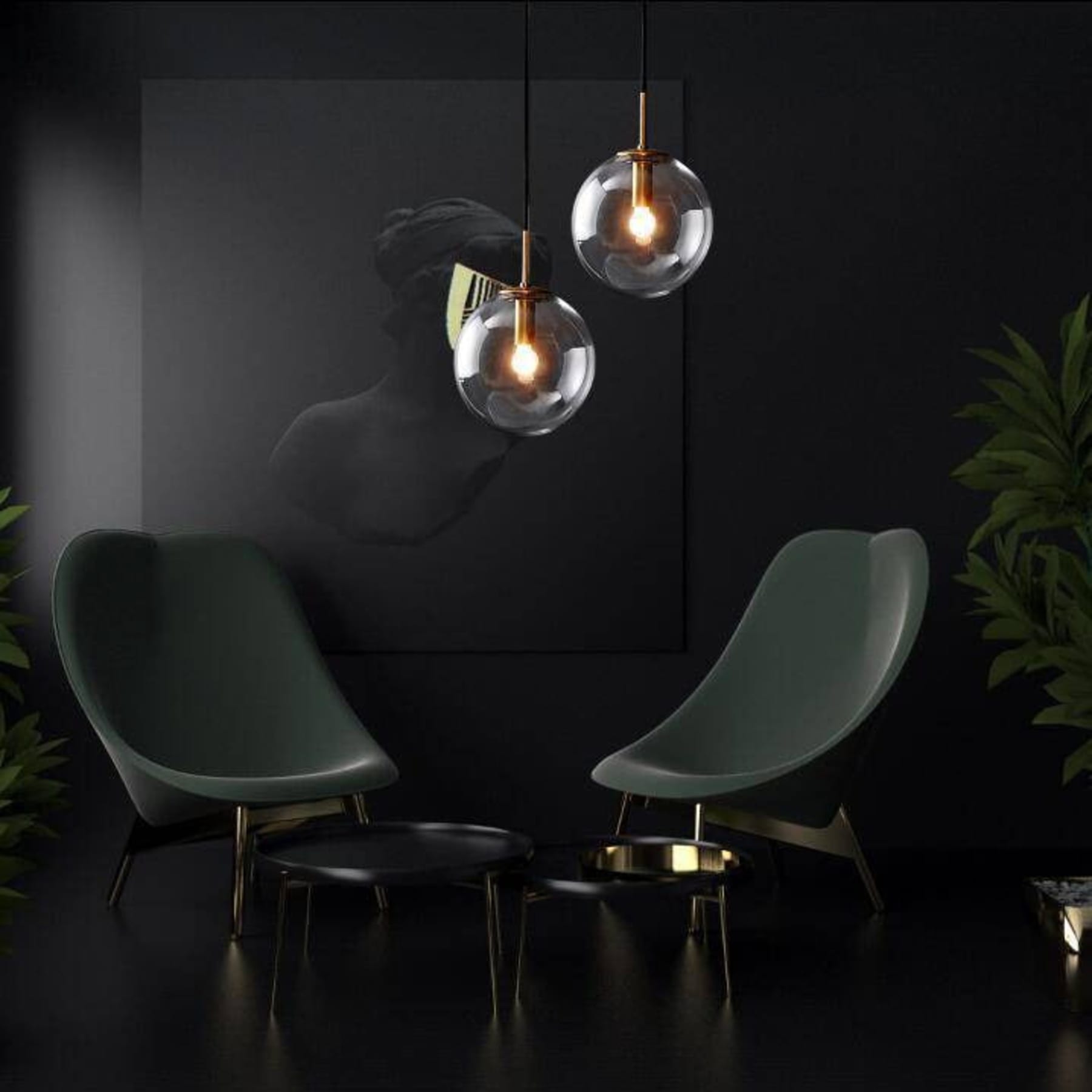 Modern Wrought Iron Wall Light With Included Bulb — Halden Lighting