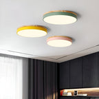 Modern Wood Flush Mount Ceiling Light With Remote Dimming — Halden Lighting