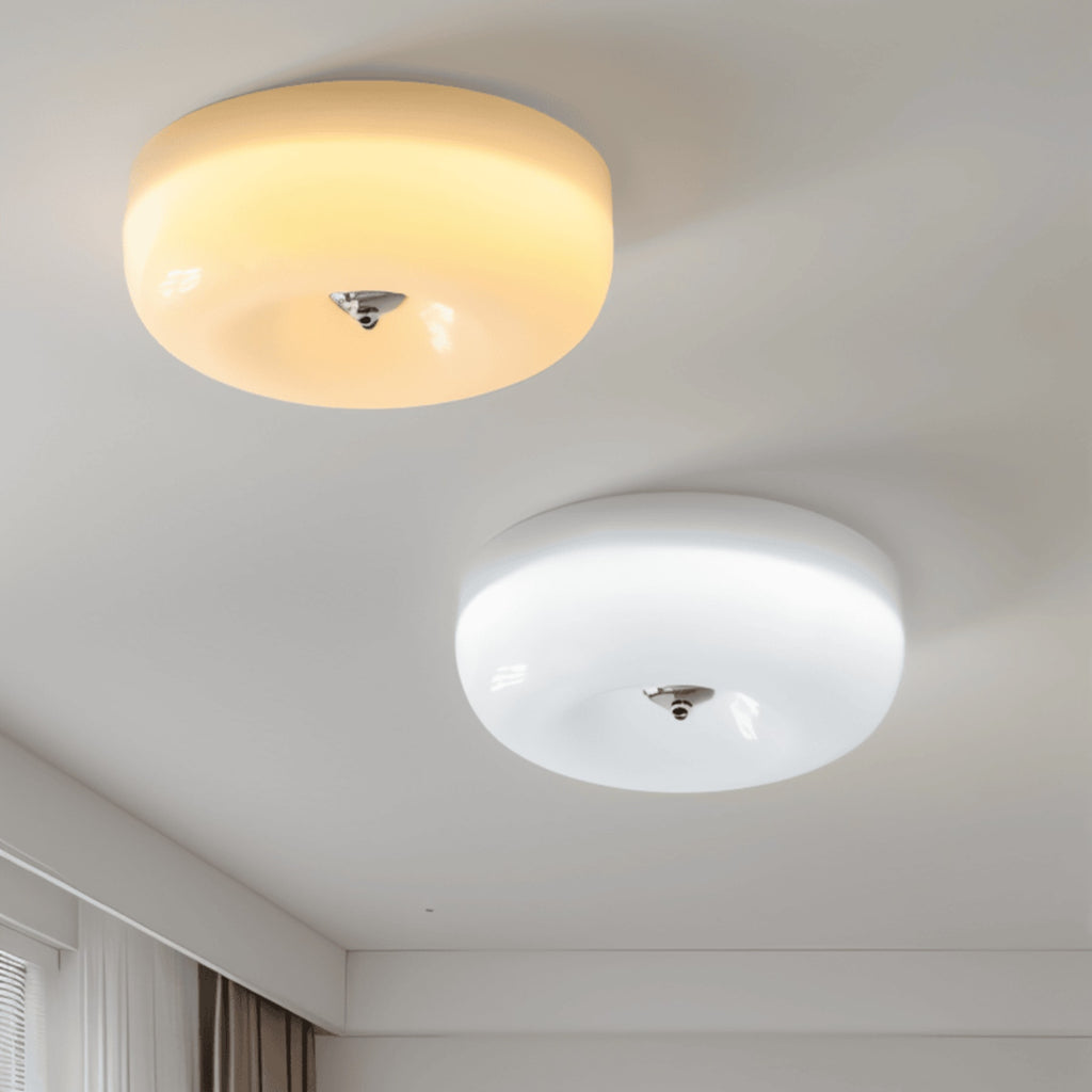 Modern Glass Flush Mount Ceiling Light for Living Room — Halden Lighting