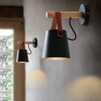 Modern Wood Wall Light With Warm LED Glow for Living Room — Halden Lighting