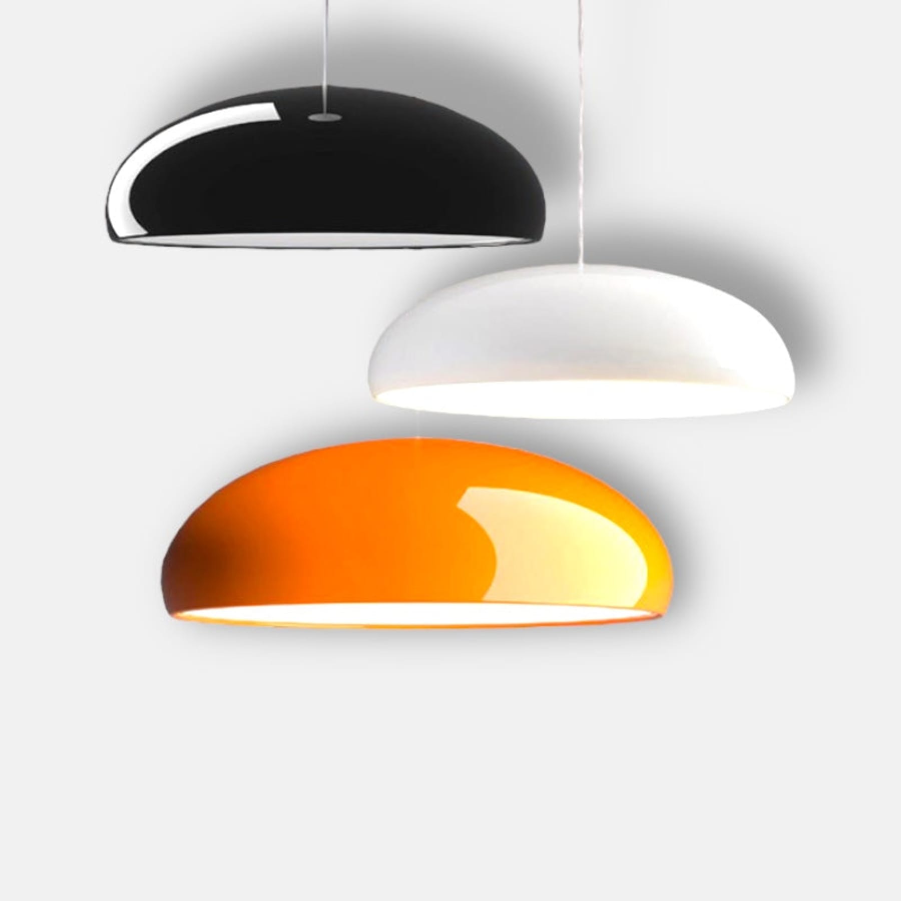 Modern Metal Pendant Light With Tri-Colour LED For Dining Room — Halden Lighting