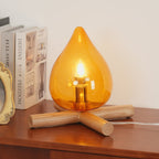 Modern Bamboo and Wood Table Lamp With Warm LED Glow — Halden Lighting
