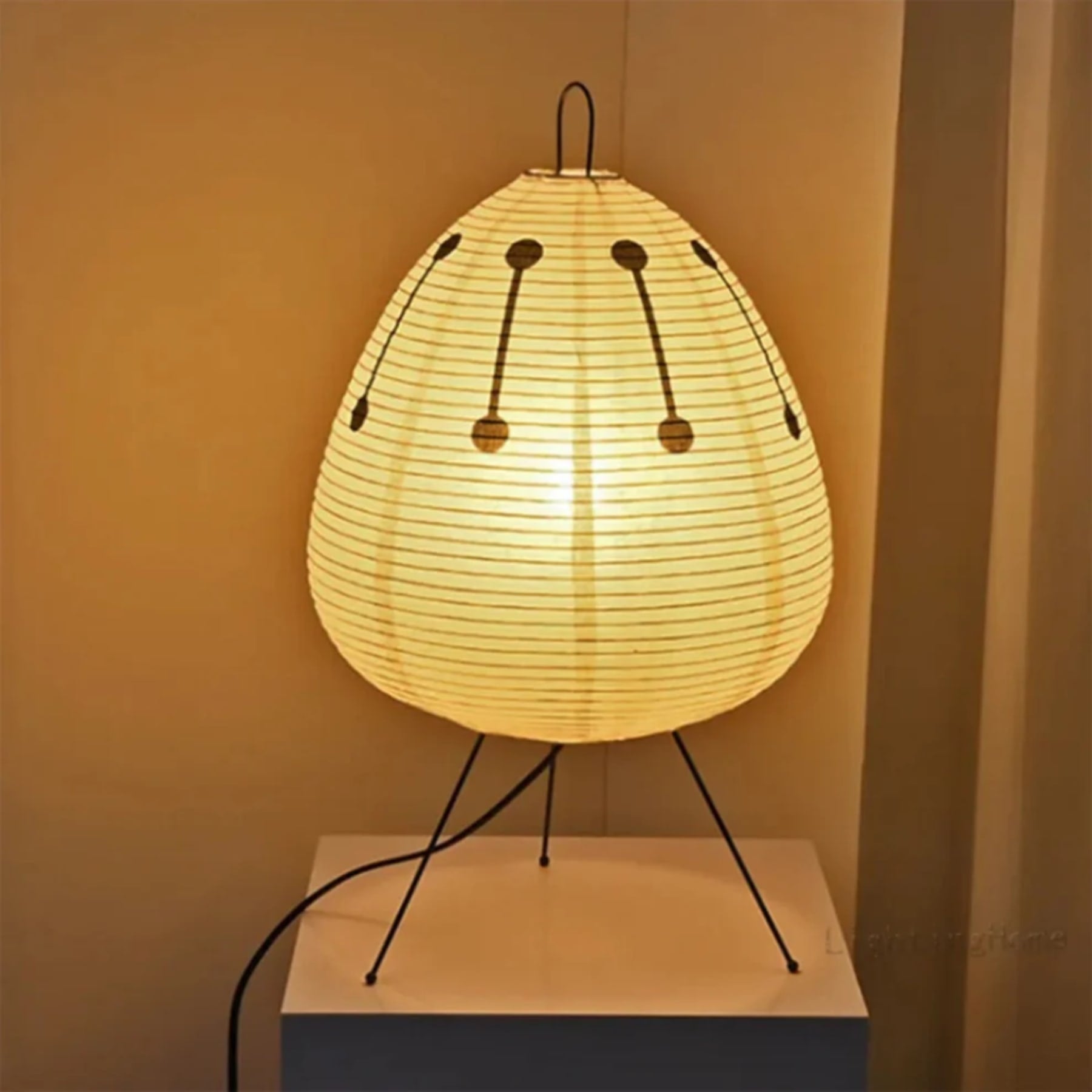 Modern Rice Paper Floor Lamp for Living Room and Bedroom — Halden Lighting