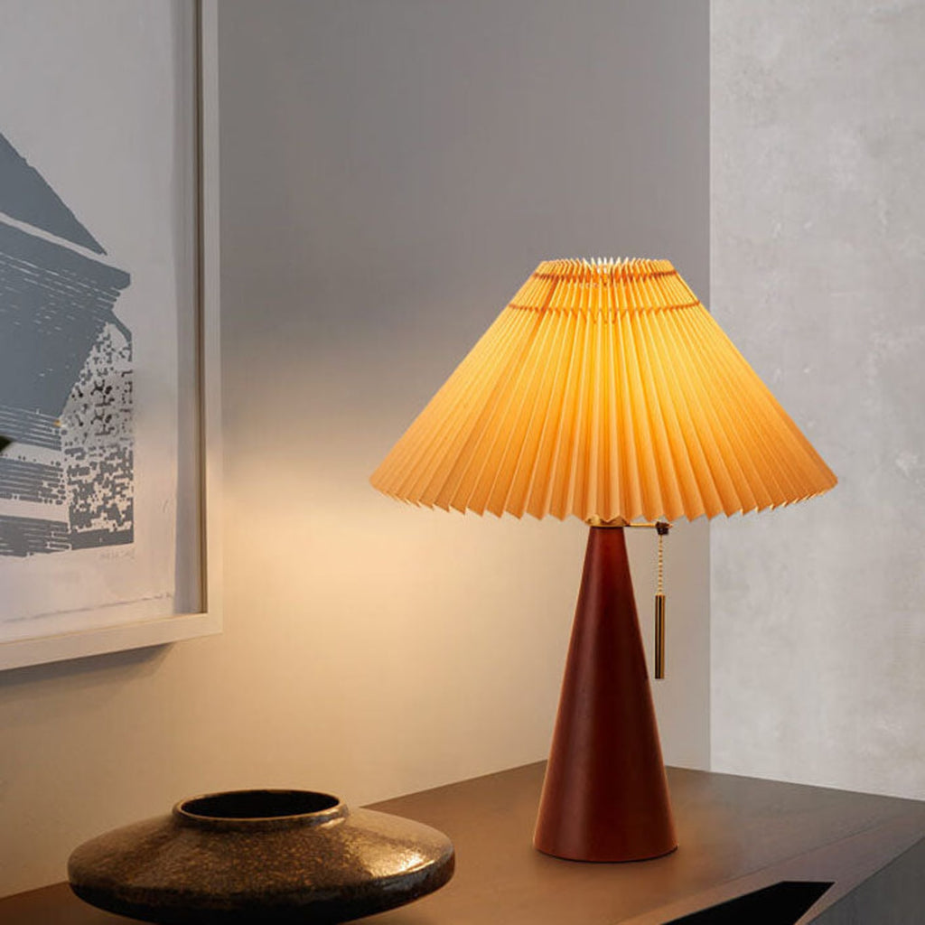Scandinavian Wood Table Lamp With Warm LED Glow — Halden Lighting
