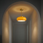 Modern Glass Globe Ceiling Light With Cool Daylight Glow in Pendant Light: Ø28 x H32 cm (Ø11" x H13") — Halden Lighting