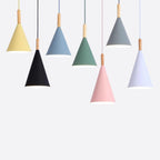Scandinavian Wood Pendant Light With Warm Tri-Colour Glow — Halden Lighting