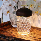 Modern Glass Table Lamp With USB Plug-In Convenience — Halden Lighting
