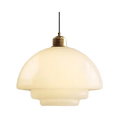 Modern Glass Pendant Light With Warm LED Glow for Dining Room in Dome — Ø28 cm (Ø11") — Halden Lighting