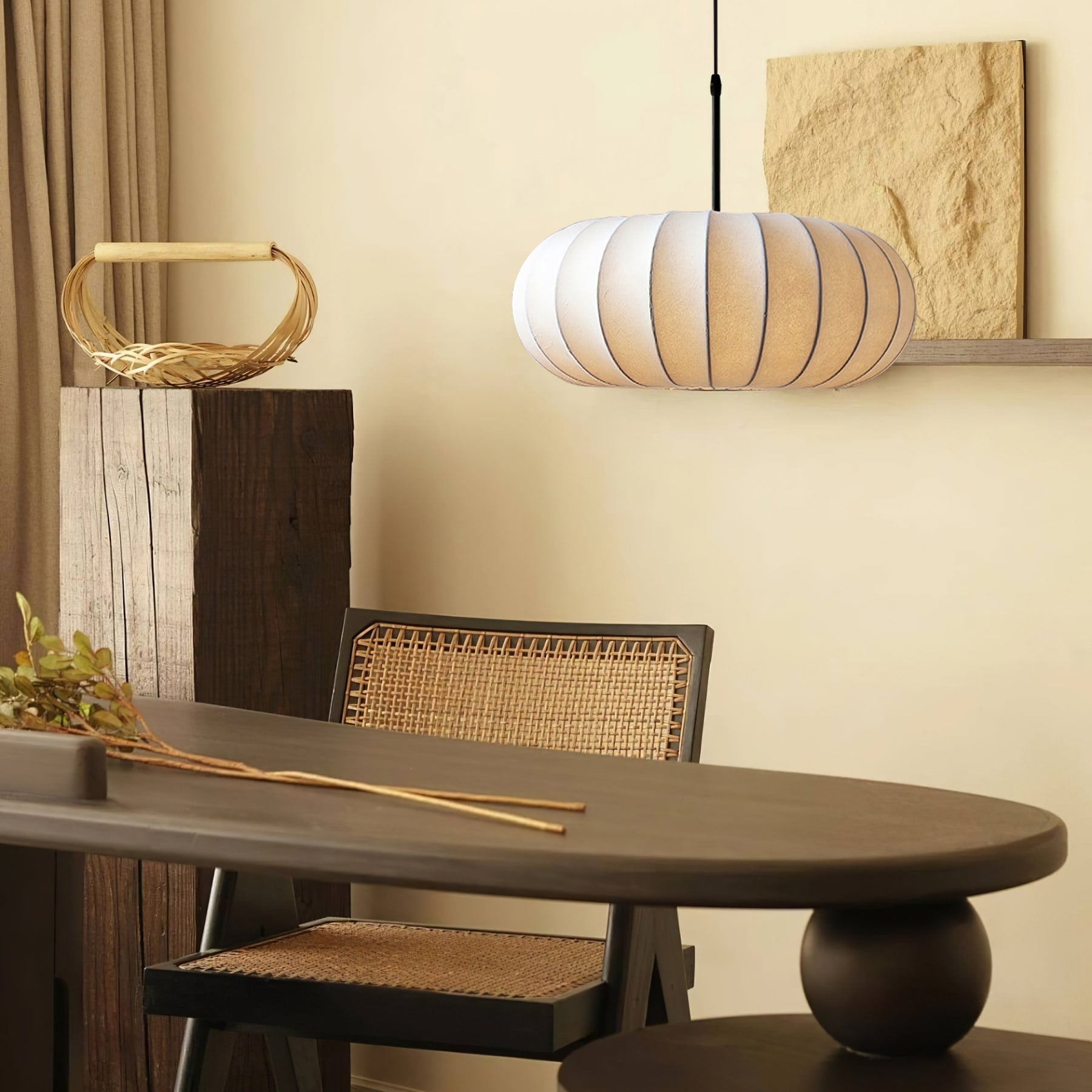 Modern Fabric Pendant Light for Living and Dining Rooms — Halden Lighting