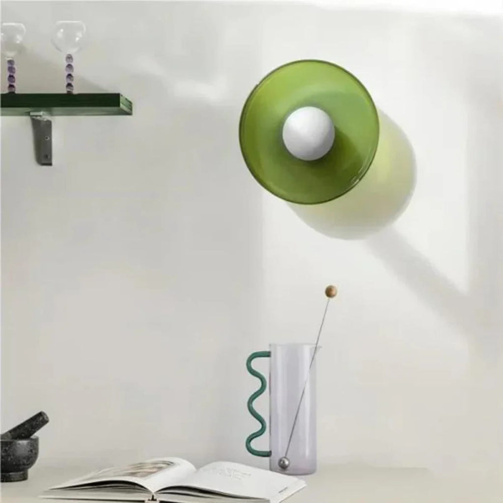Retro Glass Flush Mount Ceiling Light With Warm LED Glow — Halden Lighting