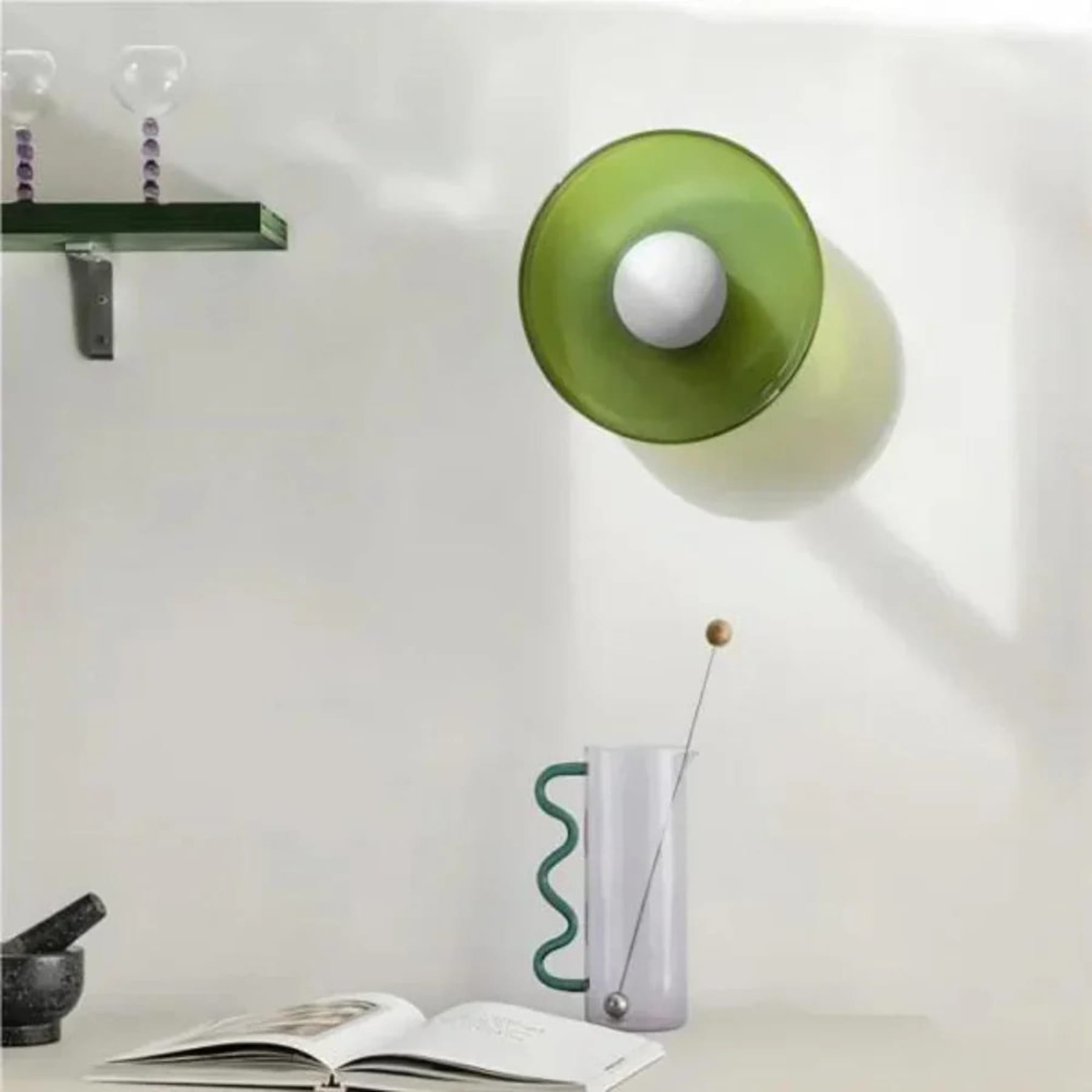 Retro Glass Flush Mount Ceiling Light With Warm LED Glow — Halden Lighting