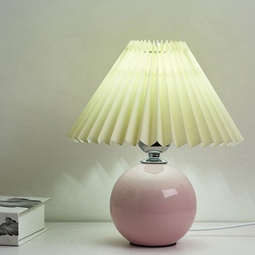 Retro Ceramic Table Lamp With Warm LED Glow — Halden Lighting