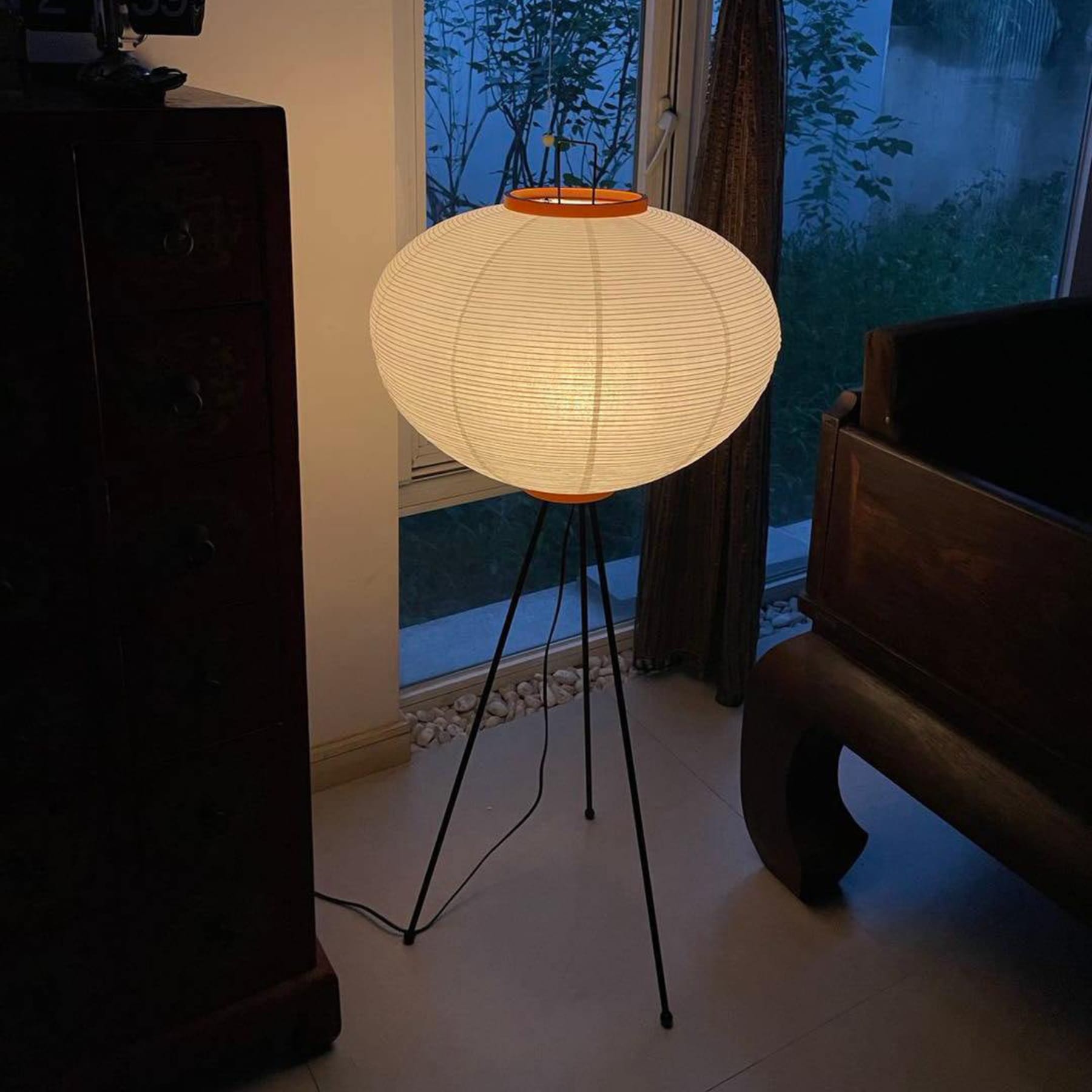 Modern Rice Paper Floor Lamp for Living Room and Bedroom — Halden Lighting