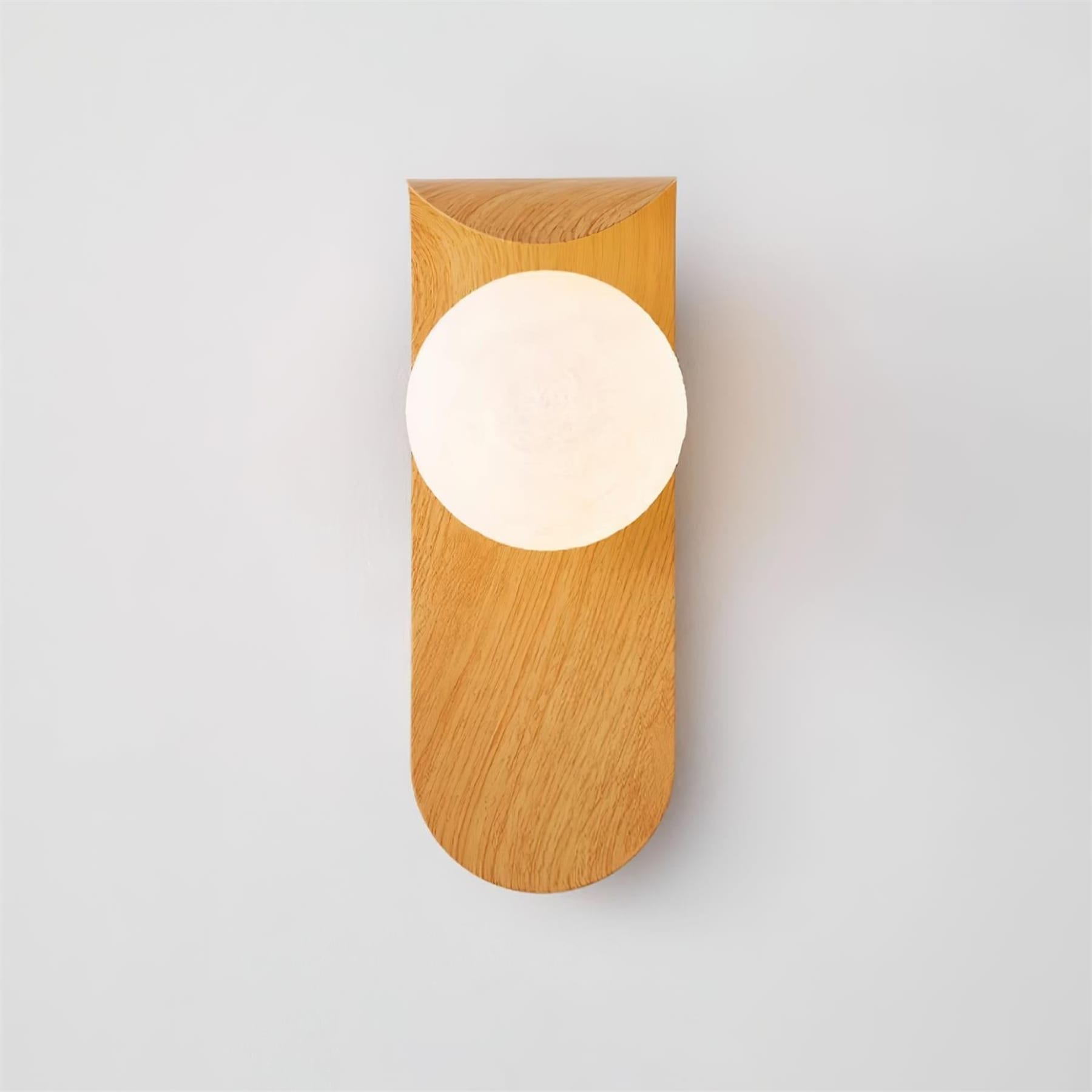Modern Wood Wall Light With Tri-Colour LED Glow — Halden Lighting