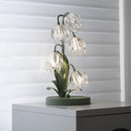 Retro Glass Table Lamp With Warm LED Glow — Halden Lighting
