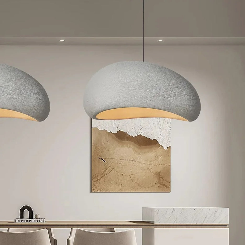 Modern Stone Pendant Light With Matte Finish for Living Room — Halden Lighting