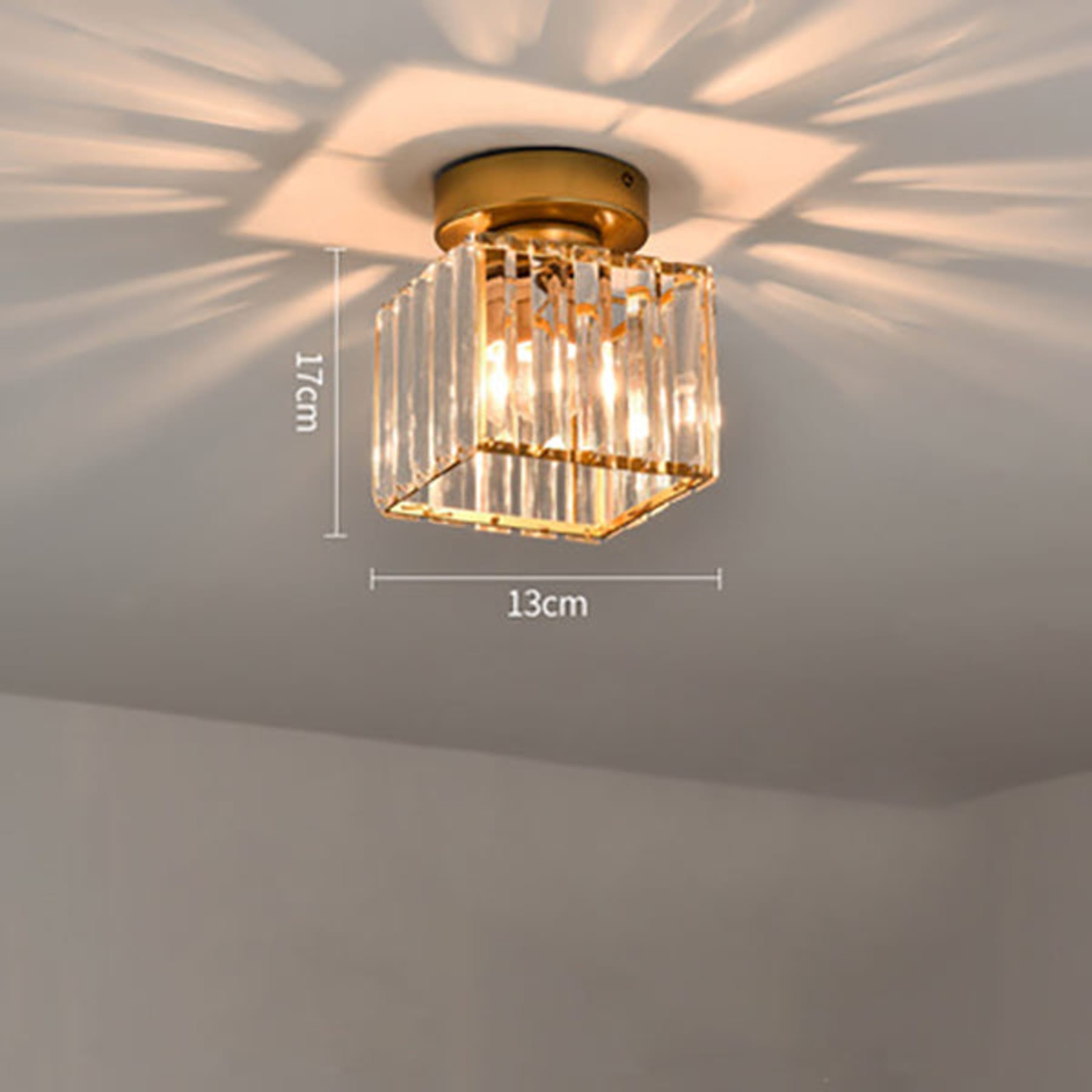 Modern Acrylic Semi-Flush Mount Ceiling Light for Living Room — Halden Lighting