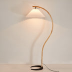 Scandinavian Wood Floor Lamp With Warm LED Glow for Living Room — Halden Lighting