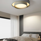 Modern Metal Flush Mount Ceiling Light With Cool Daylight Glow — Halden Lighting