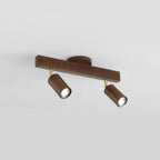Modern Linear Walnut Wood Ceiling Light for Living Room in 42 x 22 cm (17" x 9") — Halden Lighting
