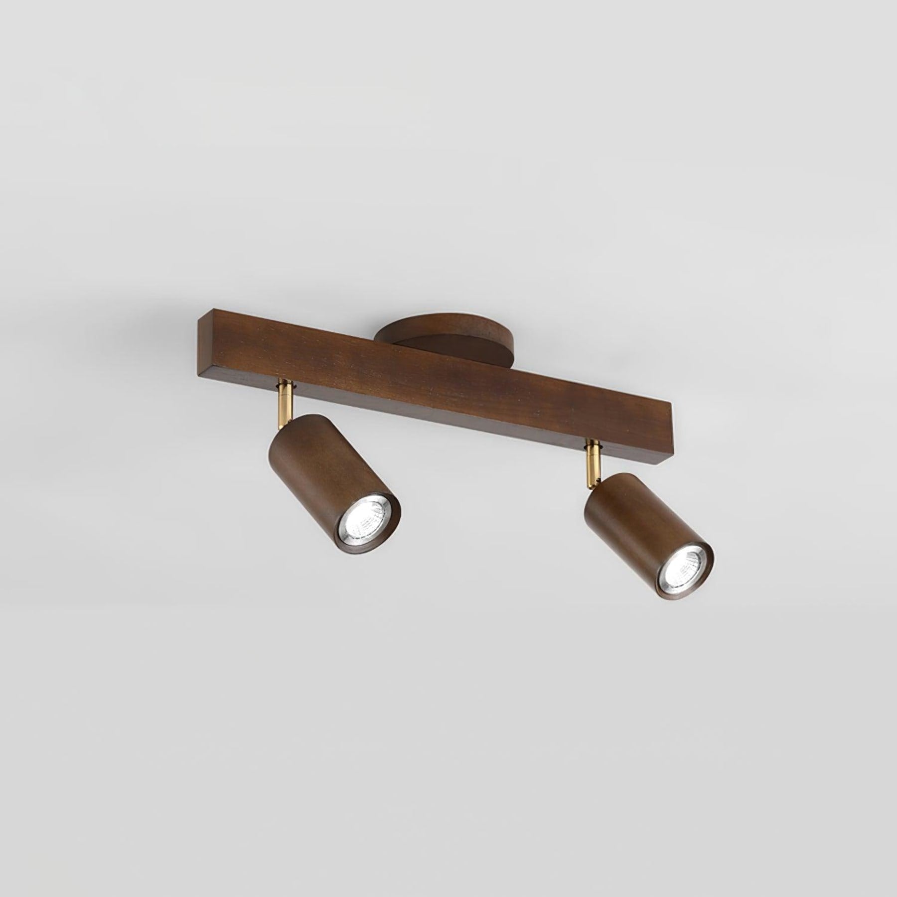 Modern Linear Walnut Wood Ceiling Light for Living Room in 42 x 22 cm (17" x 9") — Halden Lighting