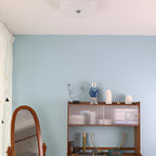 Retro Glass Flush Mount Ceiling Light For Living Room — Halden Lighting