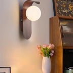 Modern Wood Wall Light With Tri-Colour LED Glow — Halden Lighting